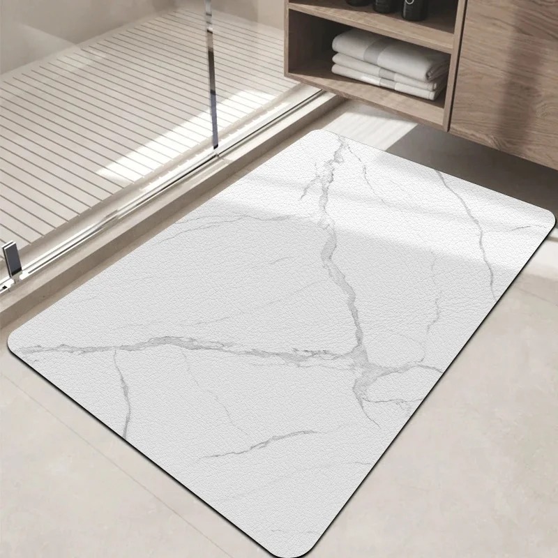 Keset Lantai Kamar Mandi Anti  - Puzzle Blank White ulasan dan harga